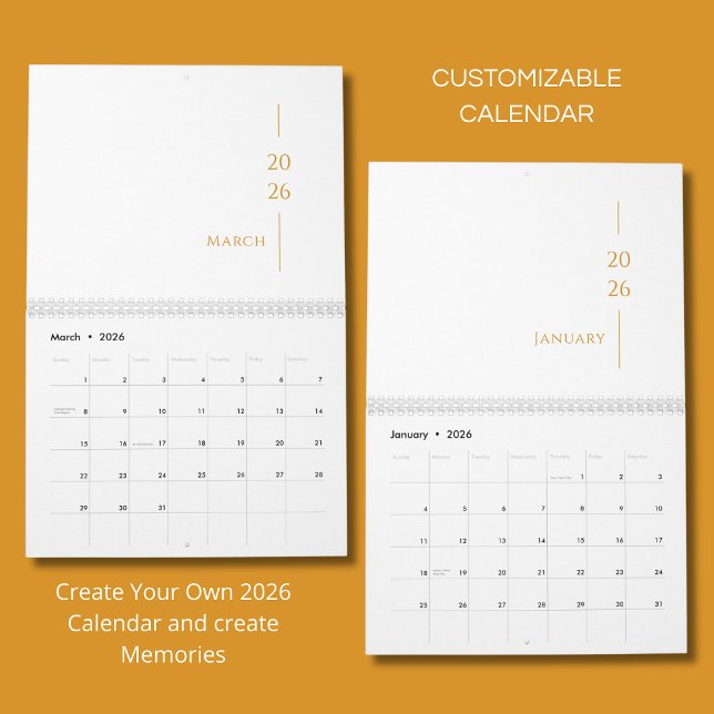 Calendário Minimalist Clean Design (Criador carregado)
