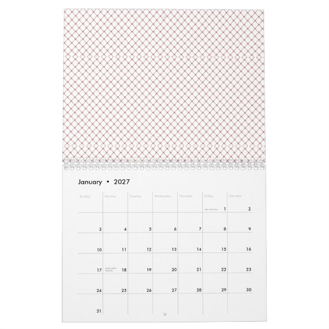 Calendário Minimalista 2027 | Decoração de Casa co (Jan 2027)