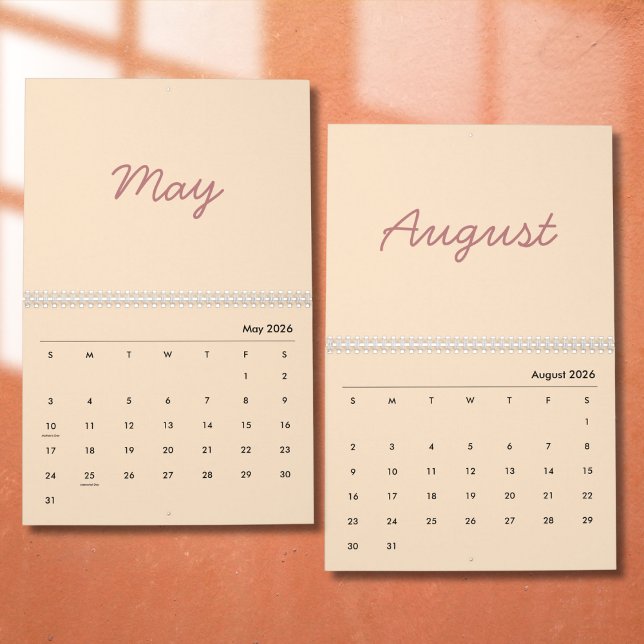 Calendário Minimalista Elegante 2026 (Criador carregado)
