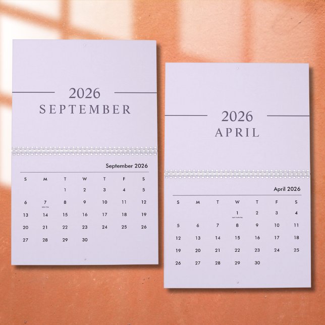 Calendário Minimalista Elegante 2026 (Criador carregado)