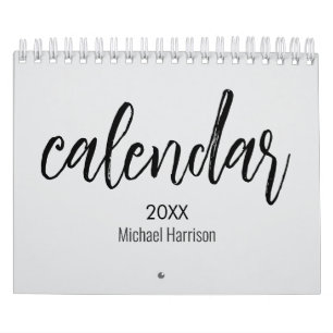 Calendário Minimalista Elegante 2026 – cinza claro