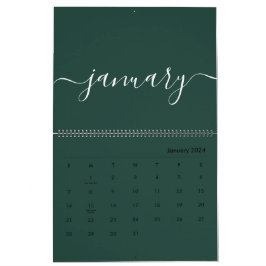 Calendário Minimalista Verde e Branco 2024\5