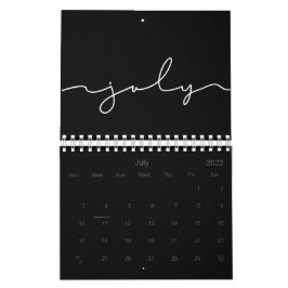 Calendário Mínimo preto e branco 2026