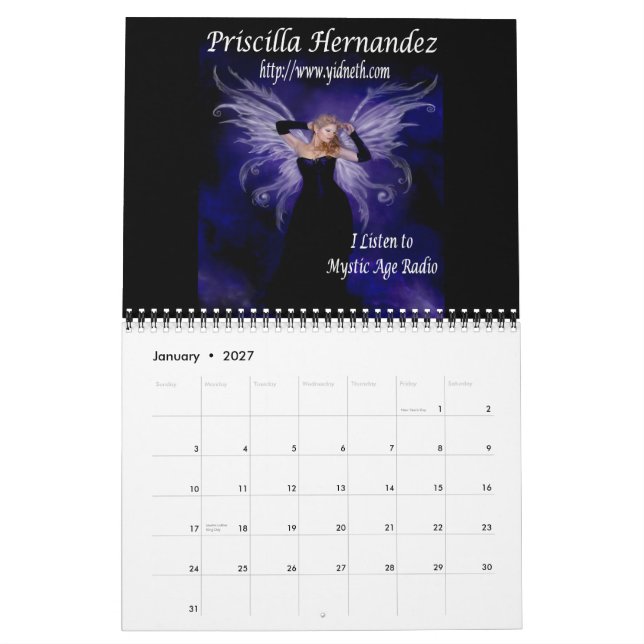 Calendário místico do rádio da idade (Jan 2027)