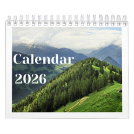 Calendário Misty Mountains 2026 Wall Calendar | Nature Fog 