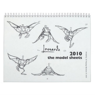 Calendário modelo da folha de Leonardo 2010