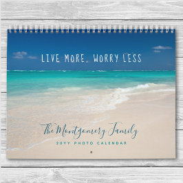 Calendário Modelo de Foto Tropical DIY Personalizada 2026