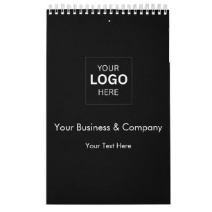 Calendário Modelo de logotipo de negócios de luxo preto perso