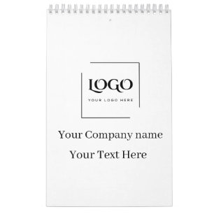 Calendário Modelo de logotipo personalizado elegante