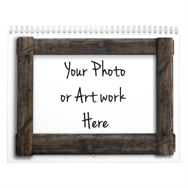 Calendário modelo de "Moldura de Madeira" (Capa)