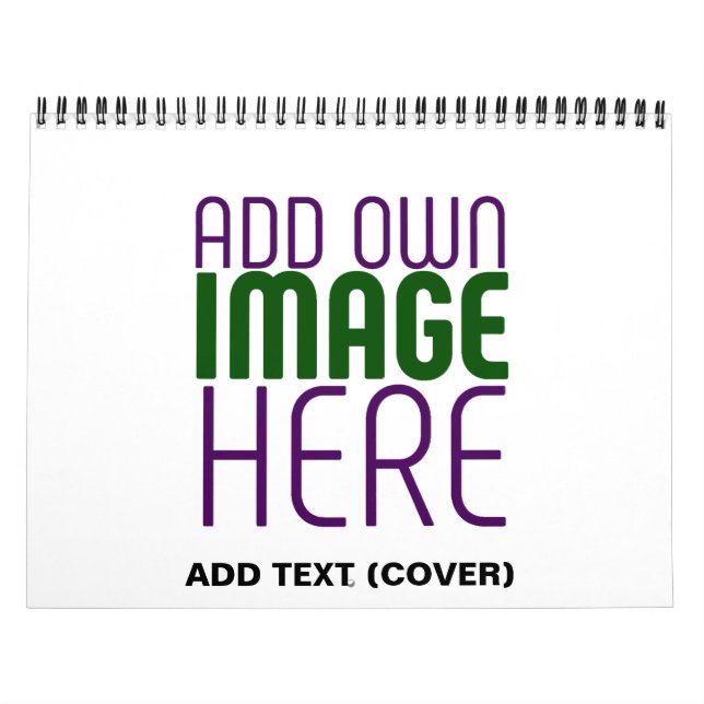 CALENDÁRIO MODELO DE TEXTO DE IMAGEM BRANCA SIMPLES EDITÁVEL  (Capa)