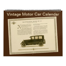Calendário Modelos de Automóveis Vintage Motor Cars 1920 Anti