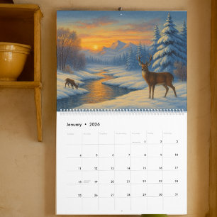 Calendário Modelos de paisagens das estações