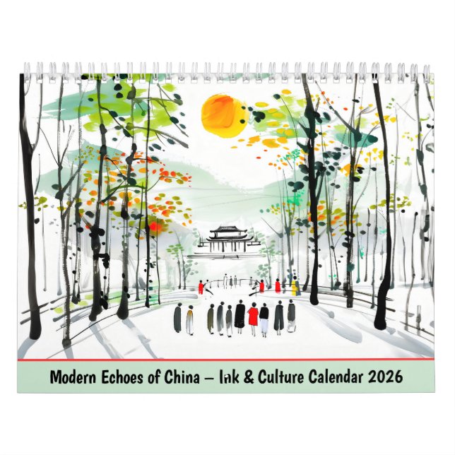 Calendário Modern Echoes of China – Ink & Culture Calendar 20 (Capa)