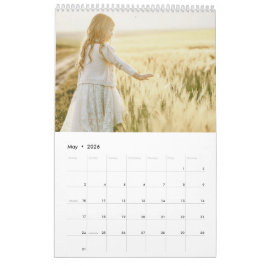 Calendário Modern Family Photo Collage Calendar