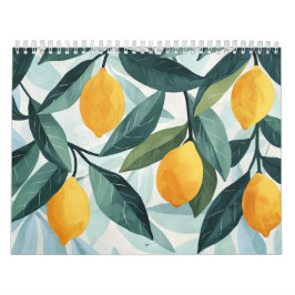 Calendário Modern Scandinavian Floral Fruit | Folk Art Wall