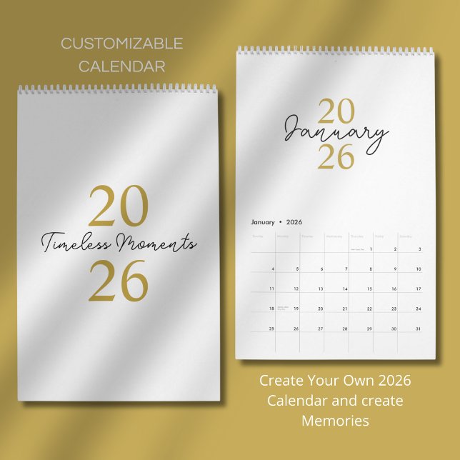 Calendário Modern Simple Elegant 2026 Calendar (Criador carregado)