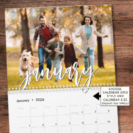 Calendário Modern Single Photo Script Custom