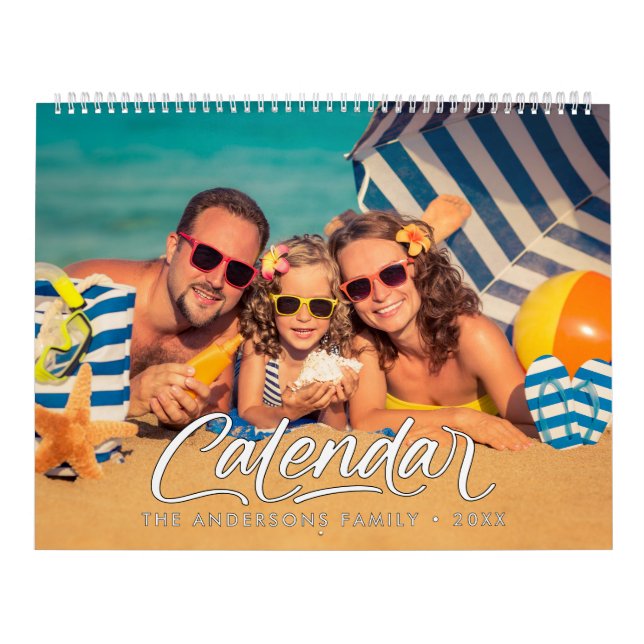 Calendário Modern Stylish Photo Family 2026 Calendar (Capa)