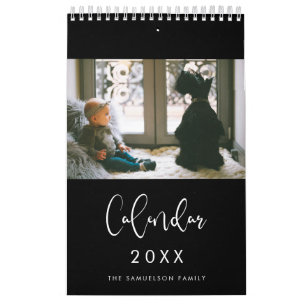 Calendário Modern typography 2023 family photos