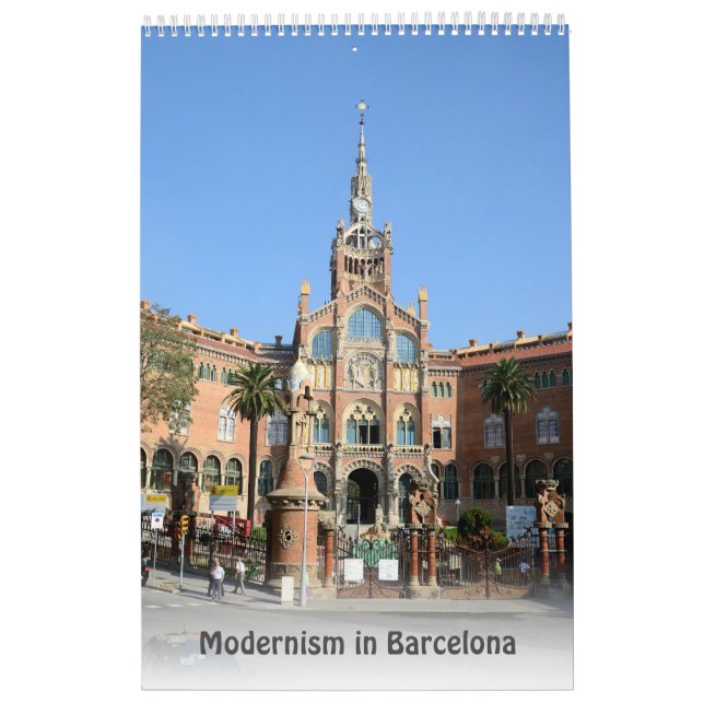 Calendário Modernismo de 12 meses em Barcelona (Capa)