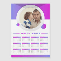Calendário Moderno 2021 Foto Personalizada