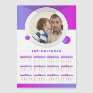 Calendário Moderno 2021 Foto Personalizada