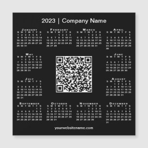 Calendário Moderno 2023 Código QR de Negócio do Ca