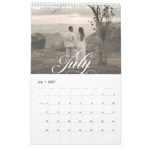 Calendário Moderno Chic Crie Seu Próprio Script para Recém-Ca