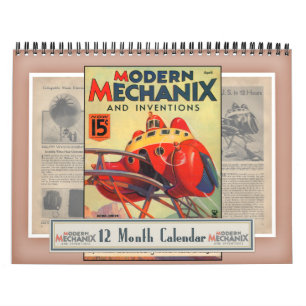 Calendário moderno de Mechanix & de invenções