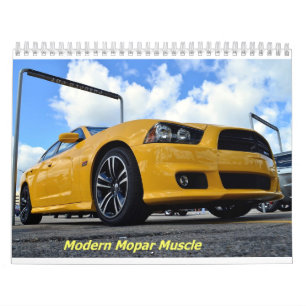 Calendário moderno do músculo de 2016 Mopar