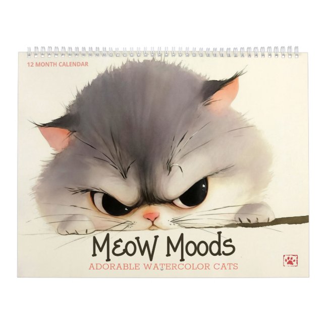 Calendário Modos De Meia: Gatos Adoráveis De Cores Aquáticas (Capa)