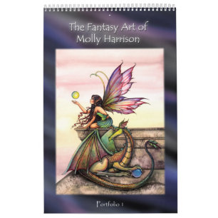 Calendário Molly Harrison Fairy Art Portfolio Book