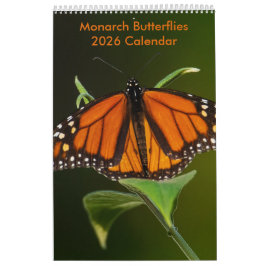 Calendário Monarch Butterflies One Page Calendar