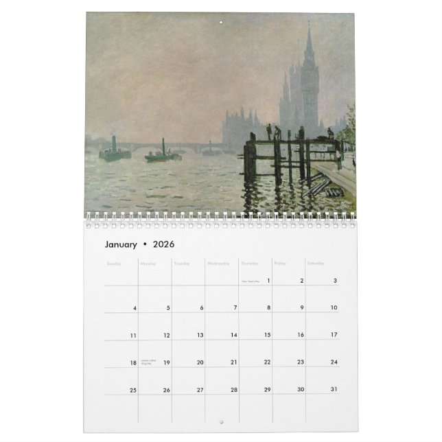 Calendário Monet 2013 (Jan 2026)
