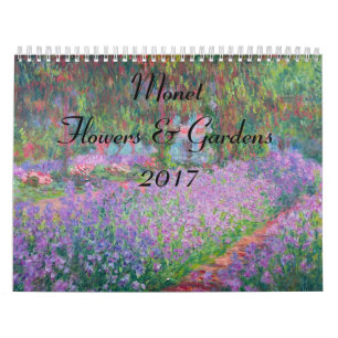 Calendário Monet Flower and Gardens 2017