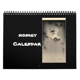 Calendário Monkey Primate Vine Bem-Vindo Para Casa Destino
