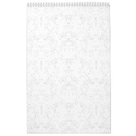 Calendário Monochrome Floral Pattern – Elegant Seamless Art