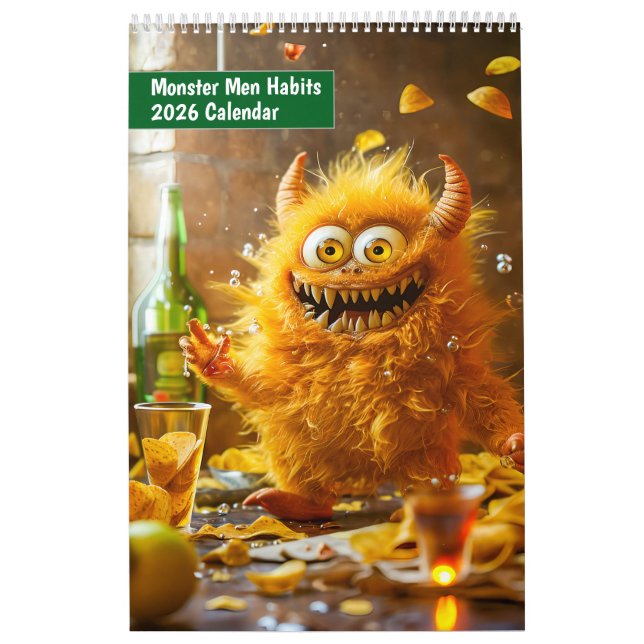 Calendário Monster Men Habits – 2026 Calendar (Capa)