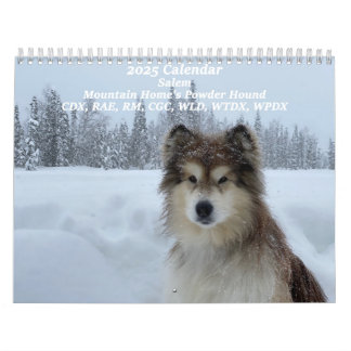 Calendário Montanha Hound Powder Hound CDX, RAE, RM, CGC, WL