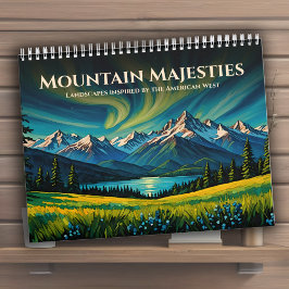 Calendário Montanhas Maiesidades Vibrantes Paisagem Oeste Ame