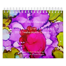 Calendário More Flowerworks - 2026 Twelve Month Art Calendar