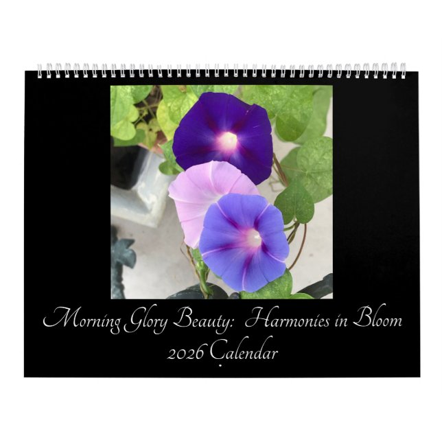 Calendário Morning Glory Beauty:  Harmonies in Bloom 2026 (Capa)