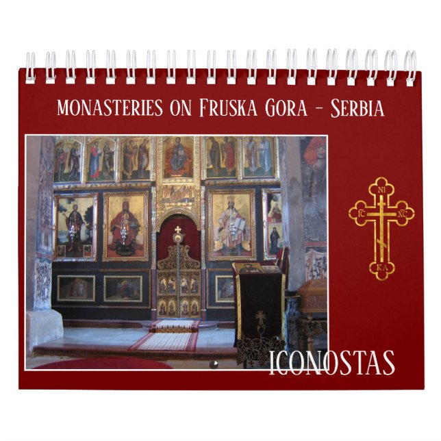 Calendário mosteiros de Fruska Gora iconostas serbia (Capa)
