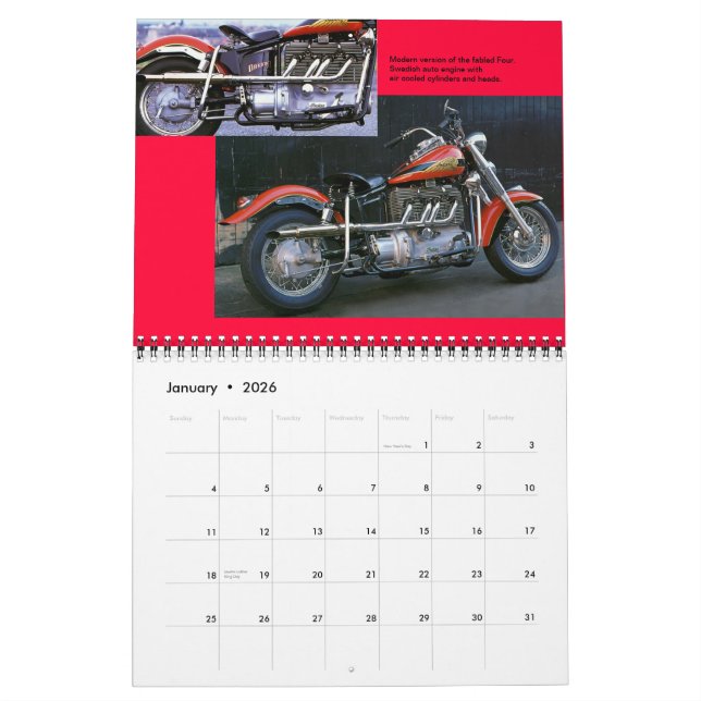 Calendário Motociclos em linha (Jan 2026)