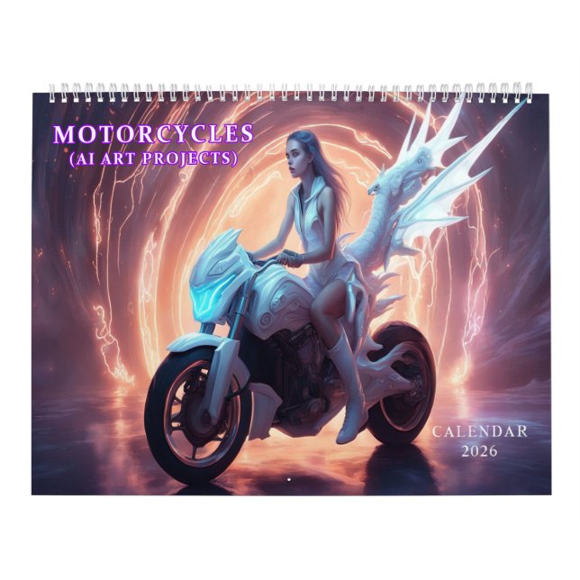 Calendário Motorcycles AI Art (Capa)