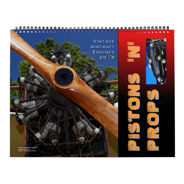 Calendário Motores de Aeronaves Vintage em 2014 (Capa)
