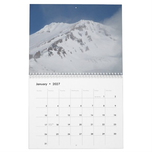 Calendário Mt. Shasta 2011Calendar (Jan 2027)