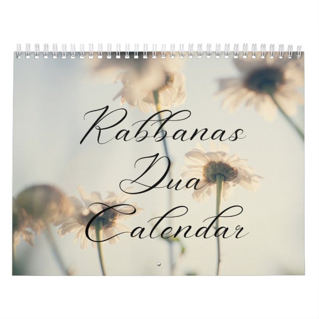 Calendário Muçulmano minimalista Rabbanas dua (Capa)