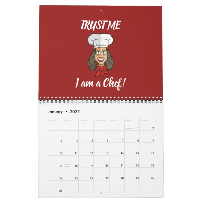 Calendário Mulher Chef (Jan 2027)